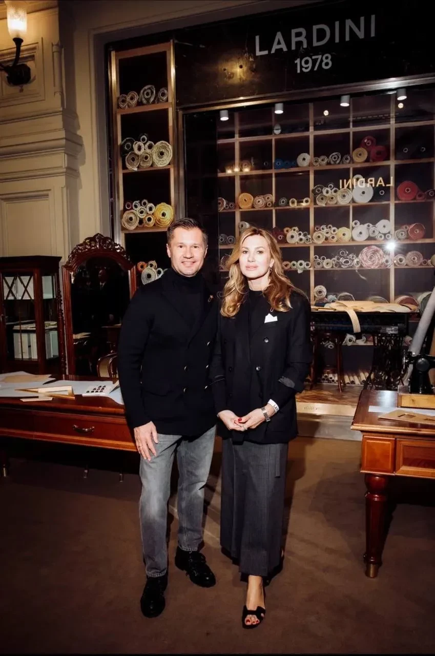 Лиза Арзамасова и Илья Авербух, Наталья Тимакова, Михаил Куснирович и другие на открытии бутика Lardini в ГУМе