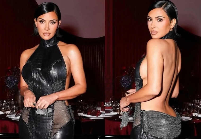 Ким Кардашьян вышла в свет на фоне скандала с обнажившейся Бьянкой Цензори, и её похвалили за скромность