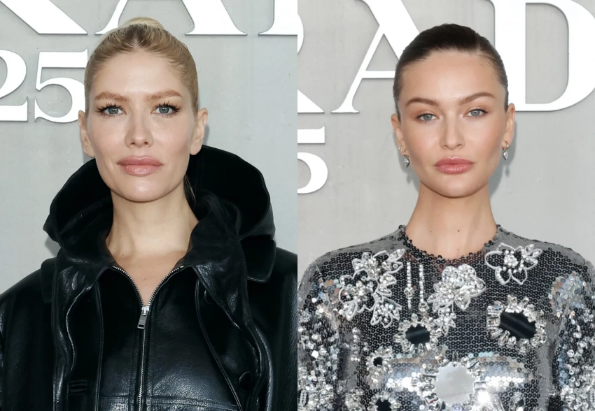 Неделя моды в Милане: Елена Перминова, Майя Хоук, Ольга Карпуть и Кристина Романова на показе Prada