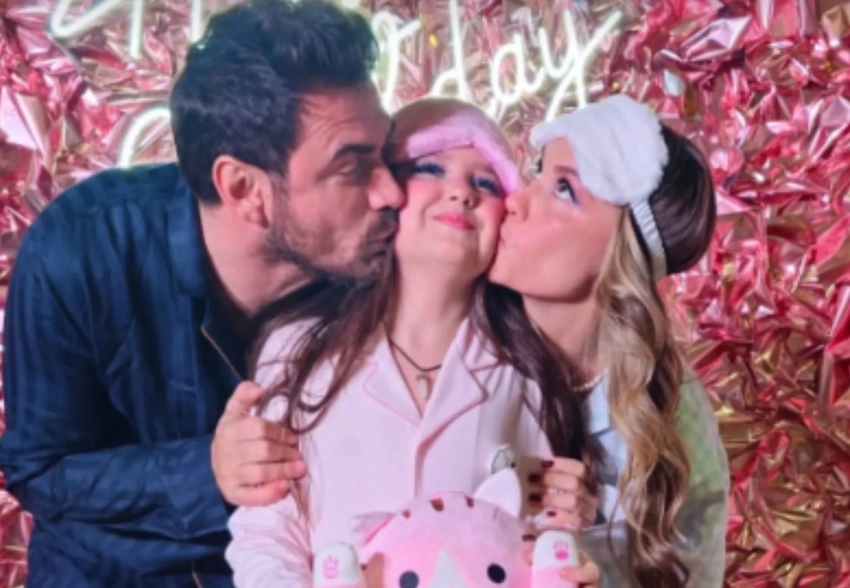 Агата Муцениеце с новым возлюбленным отметила день рождения дочери от Павла Прилучного