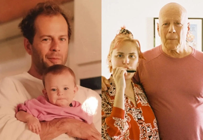 Дочери Брюса Уиллиса опубликовали архивные кадры с отцом в честь его юбилея