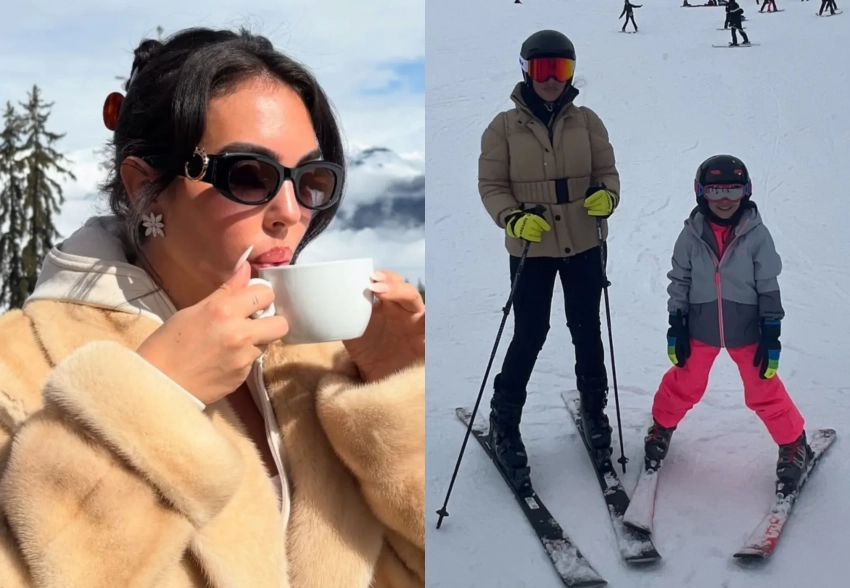 Возлюбленная Криштиану Роналду Джорджина Родригес отдыхает с детьми в Куршевеле