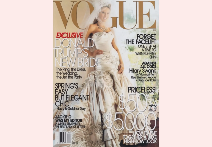 Свадебное платье Мелании Трамп выставлено на продажу за половину его первоначальной стоимости