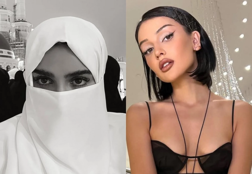 "Сначала всему миру себя голой показывает, а потом вот это". Дину Саеву раскритиковали за фото в хиджабе