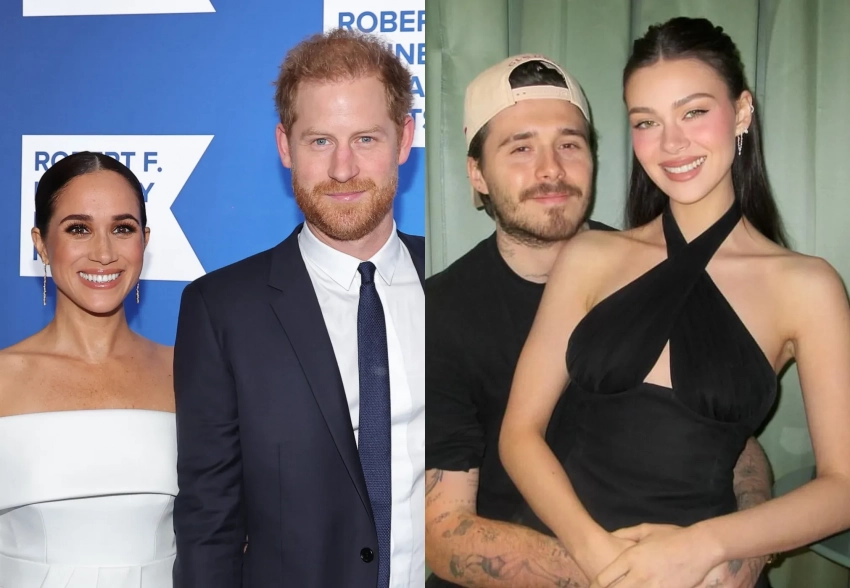 Меган Маркл и принц Гарри "поддержали" Бруклина Бекхэма и Николу Пельтц, после того как они поссорились с семьёй