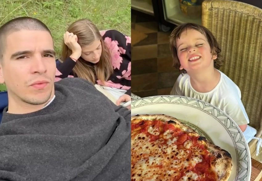 Федук и Саша Новикова отдыхают с подросшей дочерью Ниной