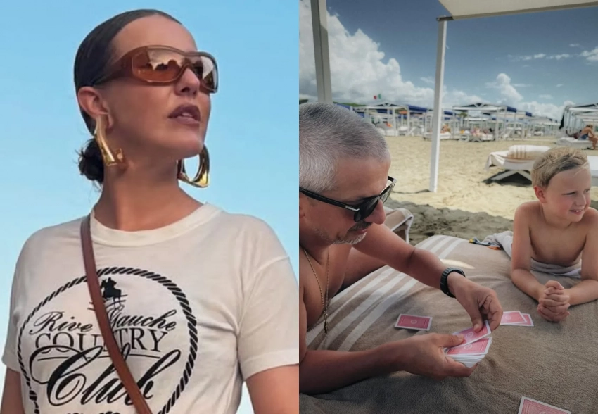 Встреча с Уиллом Смитом, игры в карты и пляжные образы: как Ксения Собчак с сыном и Константин Богомолов отдыхают в Тоскане