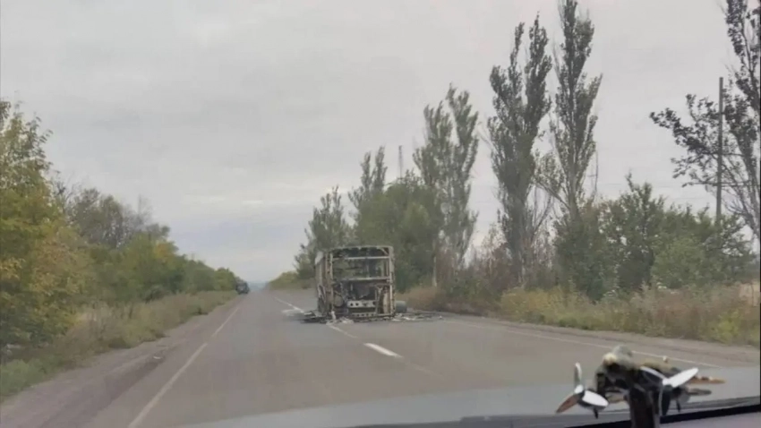 FPV-дроны ВС РФ уже поражают технику противника на трассе Изюм-Славянск