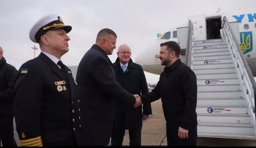 Прилетевшего в Британию Зеленского встретил только Залужный
